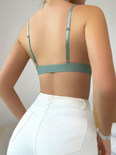 Comfortable Solid Wireless Bra CadetBlue